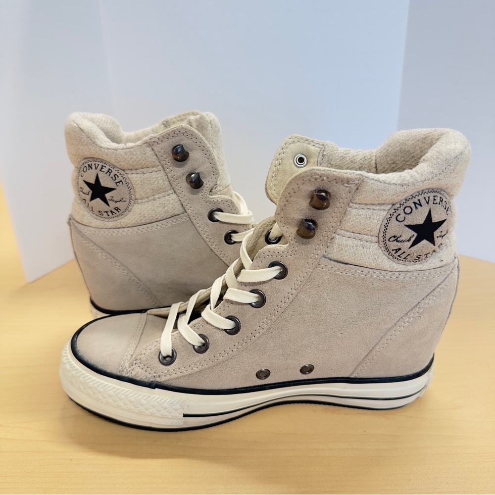 Converse Chuck Taylor All Star Platform Plus Suede Sneakers w/Hidden Wedge Heel